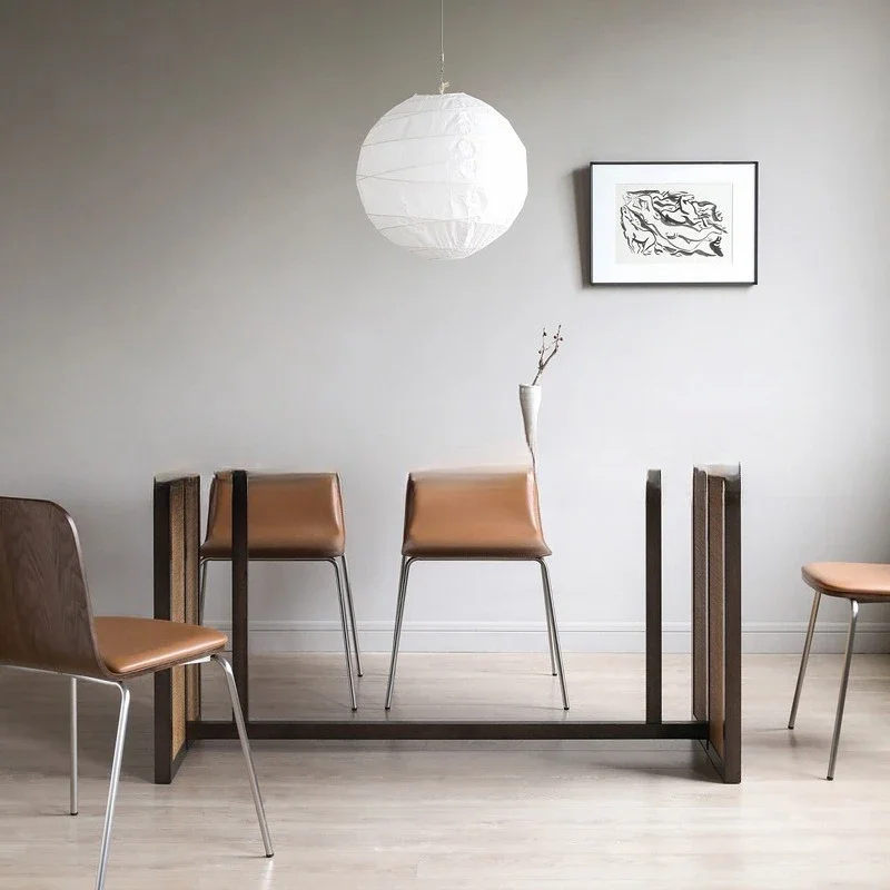 라탄 식탁 가정용 창의적인 레스토랑 호텔 직사각형 테이블