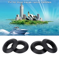 4PC Universal Black Rubber Drip Ring Replacement Kayak Propel Paddle Splash Guard Parts Outdoor Raft Canoe Kayak Oar Accessories