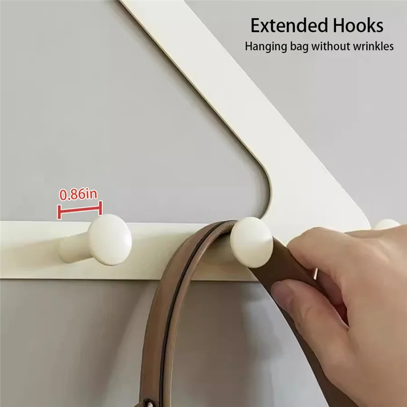 ABVA-Triangular Door Hook Wall Mounted, Punchfree, Traceless Hanger For Coats, Hats, Bags, And More
