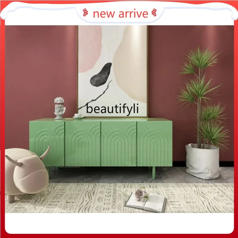 

D2520 Nordic Modern Hallway Creative Sideboard Cabinet Italian Minimalist Paint Locker Model Room Tea Cabinet