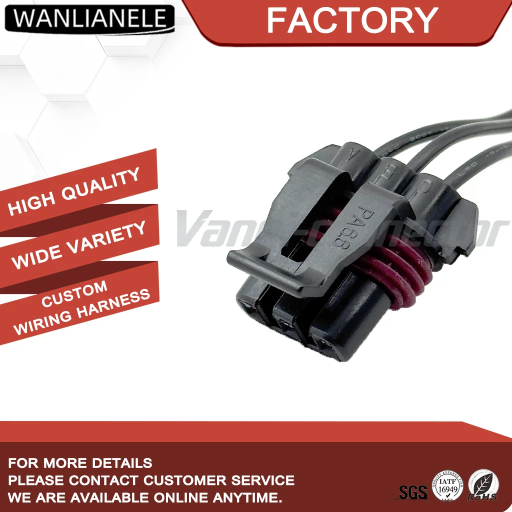 50set 3Pin Automotive Connector 12059595 Female Socket Waterproof Sealed 14A Metri-Pack 150 1.5mm With 15cm Wires