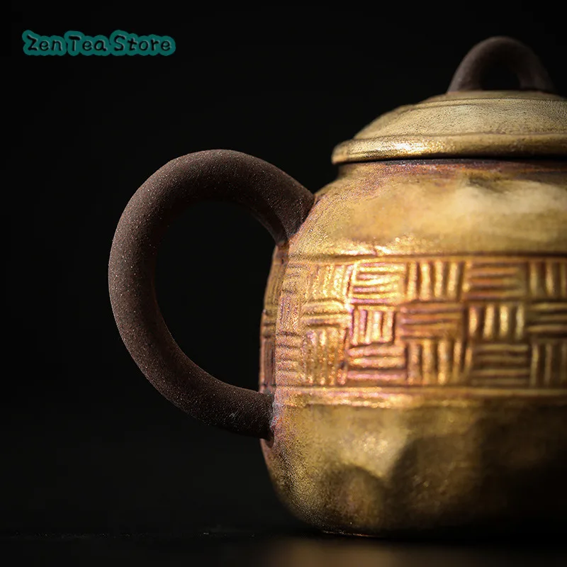 Hand Made Small Teapot Ceramic Antique To Make Old Japanese Tea Single Pot Rough Pottery Kung Fu Tea Set For One Person