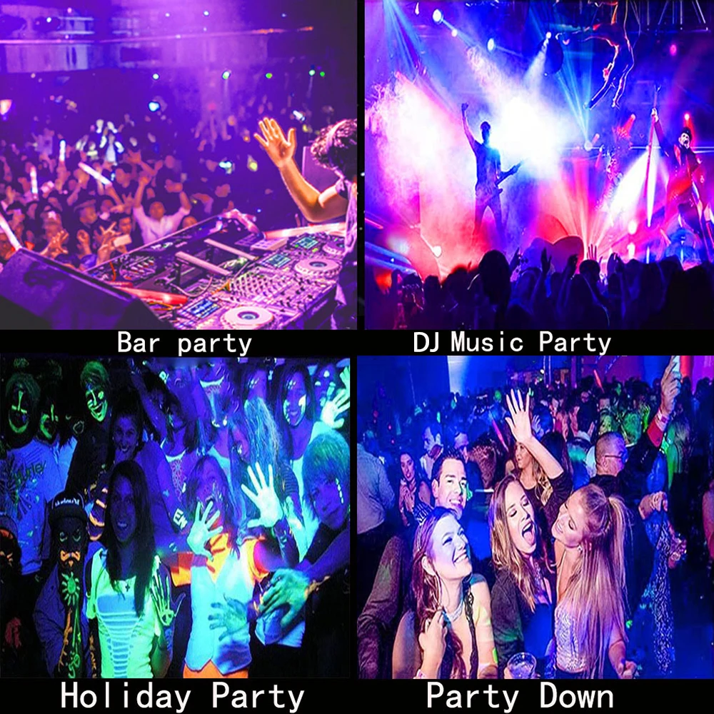 الأشعة فوق البنفسجية ماجيك الكرة DJ ليزر مصباح ليد المرحلة التحكم الصوتي شريط دوار حفل زفاف عيد الميلاد ديسكو العارض الديكور المنزل ﻿