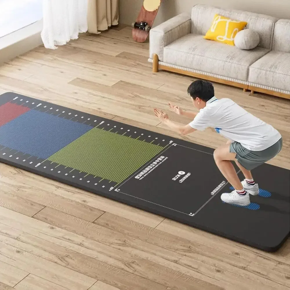 Indoor Adult Long Jump Mat with Non-Slip Surface and Measuring for Gym and Home Training