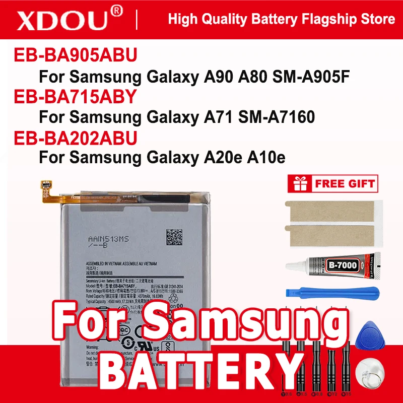 EB-BA905ABU EB-BA715ABY EB-BA202ABU Phone Battery For Samsung Galaxy A90 A80 SM-A905F A71 SM-A7160  A20e A10e A102W