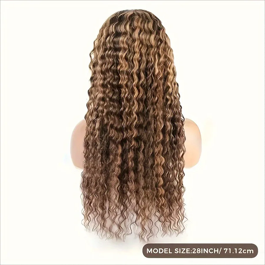 34 بوصة ارتداء والذهاب 5x5 قبل قطع موجة عميقة خصلات الشعر المستعار الإنسان 13x4 الدانتيل شعر مستعار أمامي موجة عميقة 427 تسليط الضوء على الشعر البشري #4