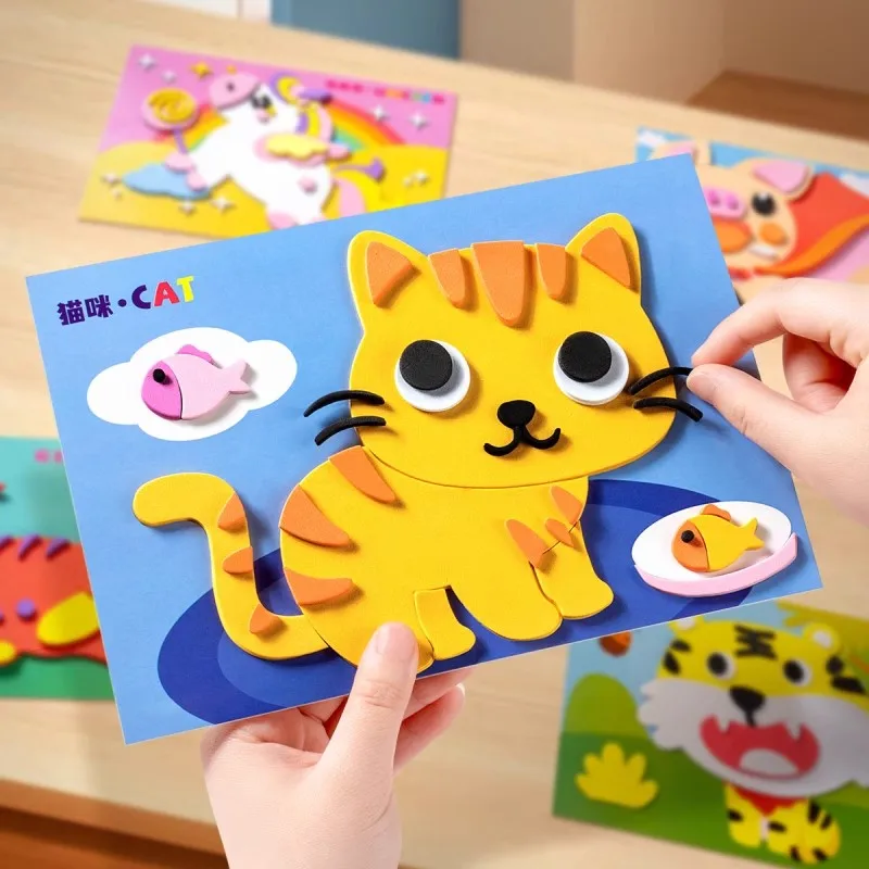 20 Pieces of 3D Sticker Puzzles, 3D Sticker Decals, Fun DIY Games for Kids, Halloween and Christmas Gifts