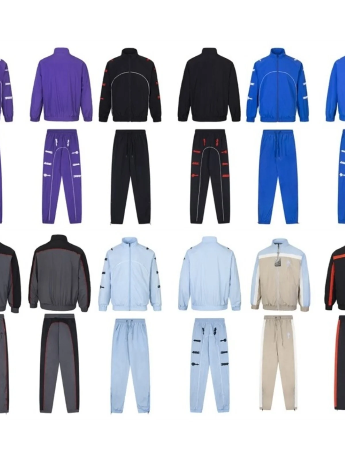 New Style Embroidered Letter Windproof Sports Set Casual Jacket Sports Pants Unisex Youth Fashion Thin Long Sleeve Zipper Clo...