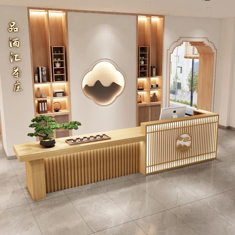 Help Center Customer Service Reception Desks Beauty Institute Counter Reception Desk Chinese-style Mostrador De Tienda Furniture