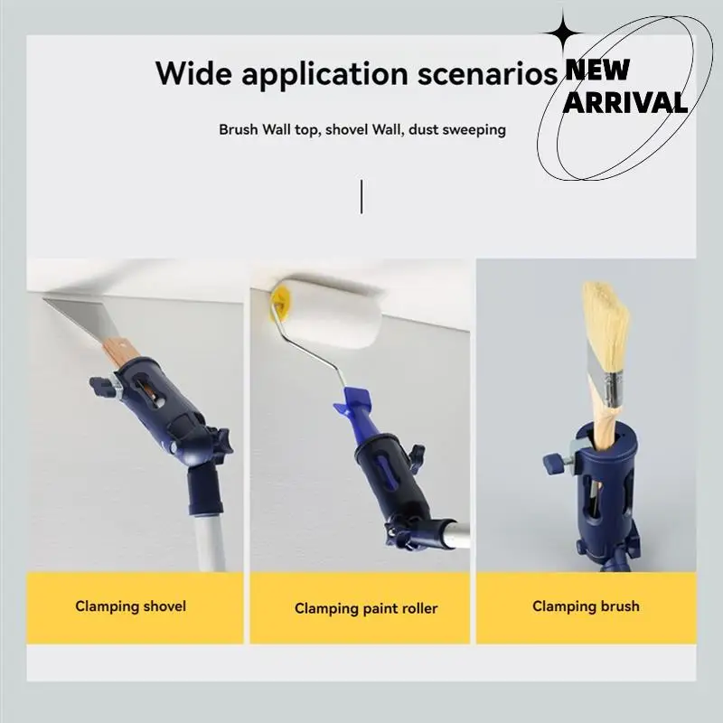 Supporto per asta di prolunga per prolunga per pennello multi-angolo da 2 pezzi per pennello per raggiungere facilmente soffitti, pareti