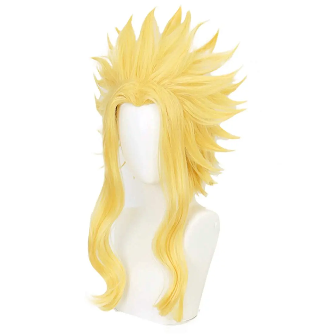 All Might Cosplay Perücke Männer Flauschige Goldgelbe Perücke Cosplay Anime Cosplay Perücke Hitzebeständige Synthetische Perücken