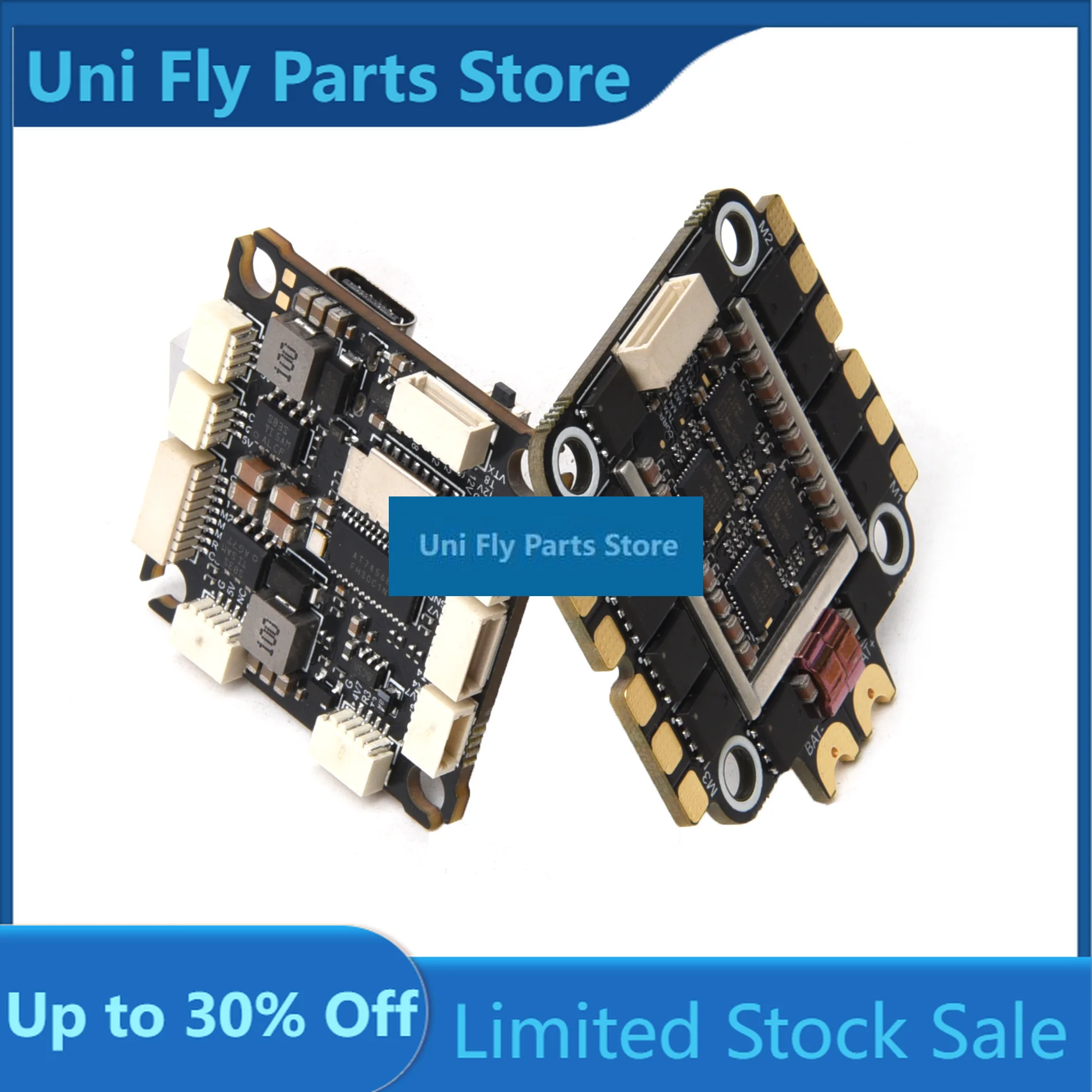 UniFly65A ESC 4in1 BL32 ESC & H743 Flight Controller Stacks 30.5 X 30.5mm For RC 13inch 15inch FPV Racing Freestyle