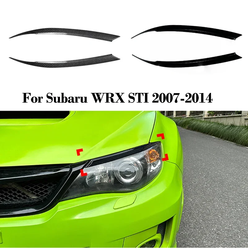 

Front Headlight Eyelids Eyebrows for Subaru WRX STI 2007-2014 Headlamp Trim Stickers Cover Auto Body Kits Car Accessories