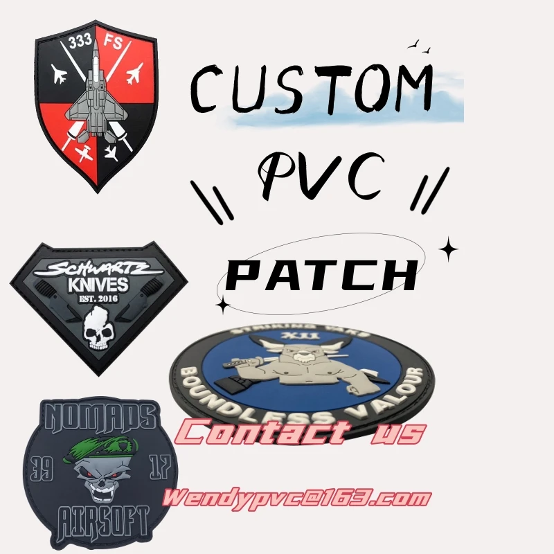 Custom PVC Morale Badge Personalized Creative Armband Helmet Badge Clothing Decorative Patch Custom PVC Subsidy