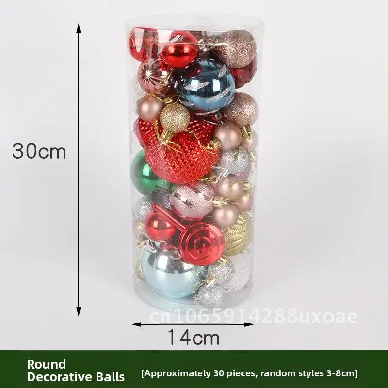 

Christmas decorative ball ornaments 30 barreled Christmas plastic ball Christmas tree pendant