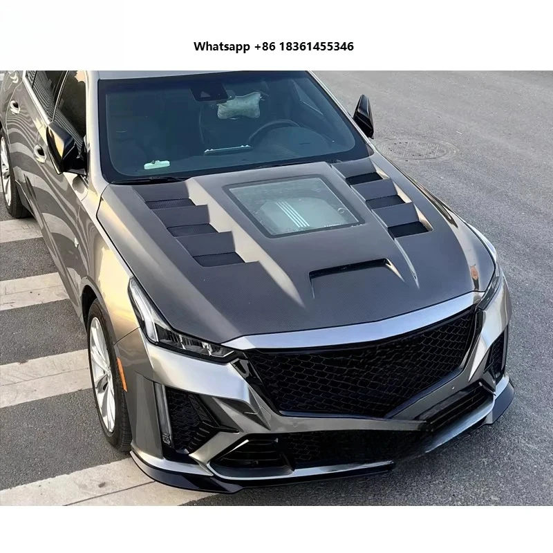 Transparent Glass Style Carbon Fiber Engine Hood Bonnet Fit CT5 2020 Exterior Modification Accessories