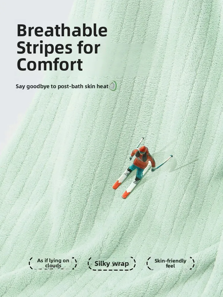 

Non-Cotton Bath Towel Women's Wrap Sle Robe Home Use Absorbent Adult Skirt Design Bath Robe Comfortable Polyester Fiber