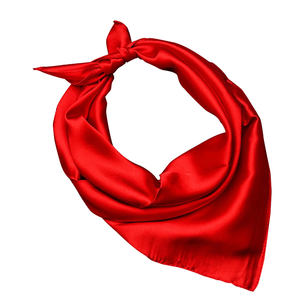 

Silk Scarf Solid Color Red Elegant Wrap Scarf Fashion Women Accessory Versatile Gift for Friends Women Accessory