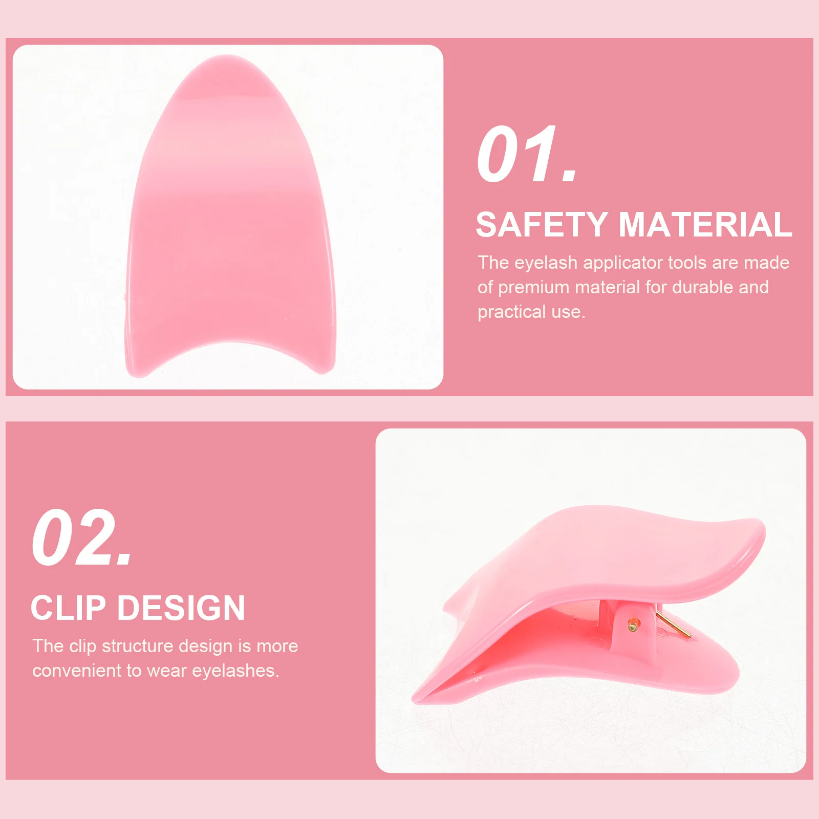 4 قطع من أدوات تمديد الرموش، مشبك تطبيق الرموش من مواد عالية الجودة، مريح للمبتدئات والنساء ذوات الأظافر الطويلة