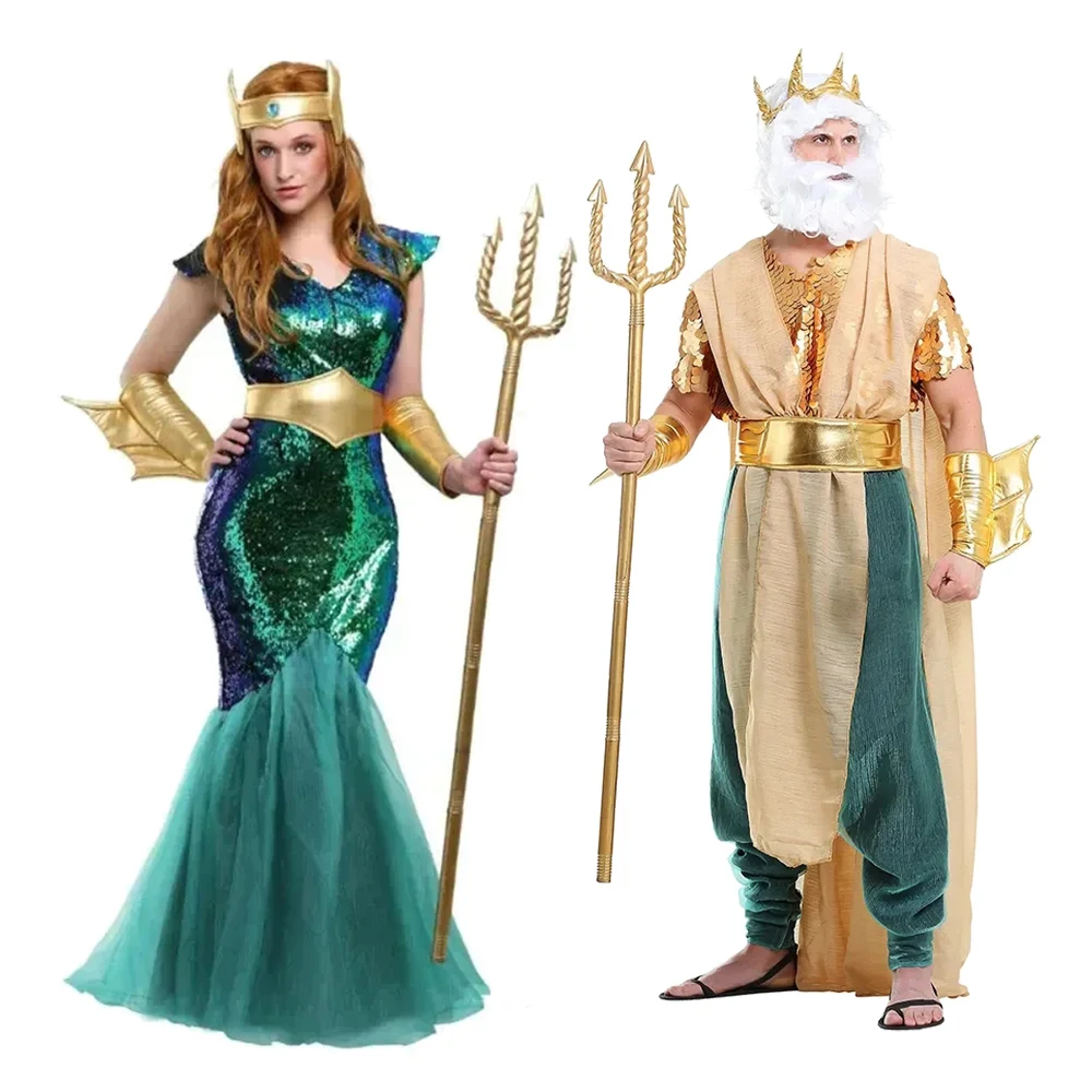 

Adult Sexy Mermaid Princess Costume Queen Princess Mera Costume Super Womenhero Costume Halloween Role Playing Fancy Dress