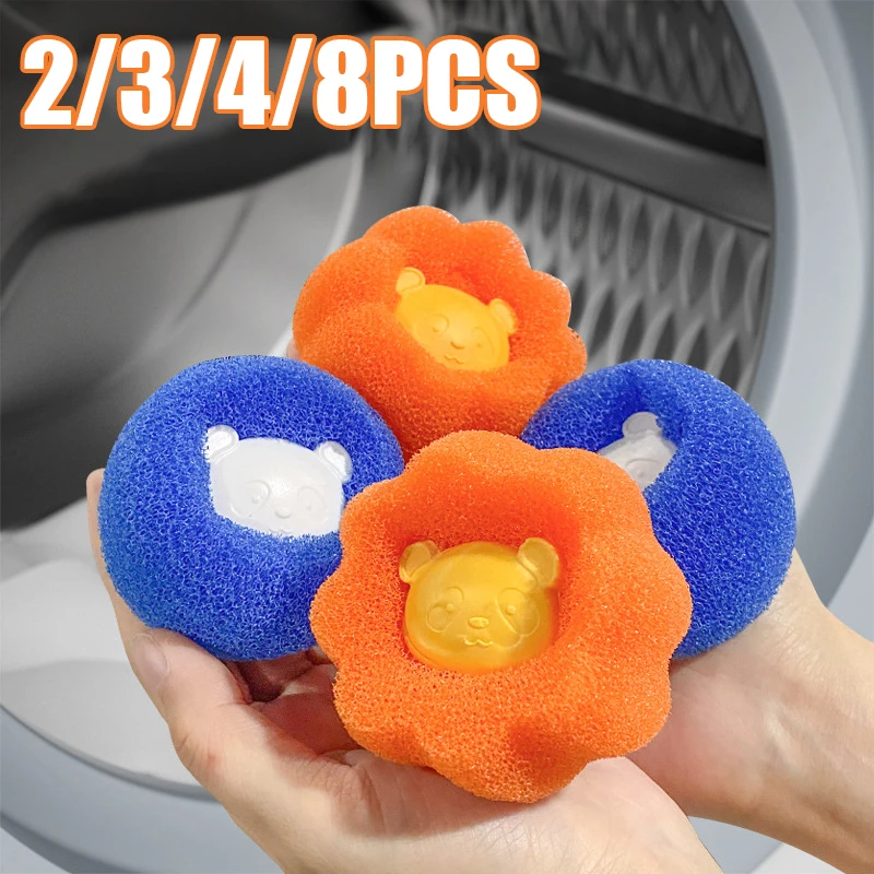 

Magic Laundry Ball Set 2/3/6/8pcs Machine Washable Hair Remover Reusable Fiber Collector Pet Hair Cleaning Ball Accessories