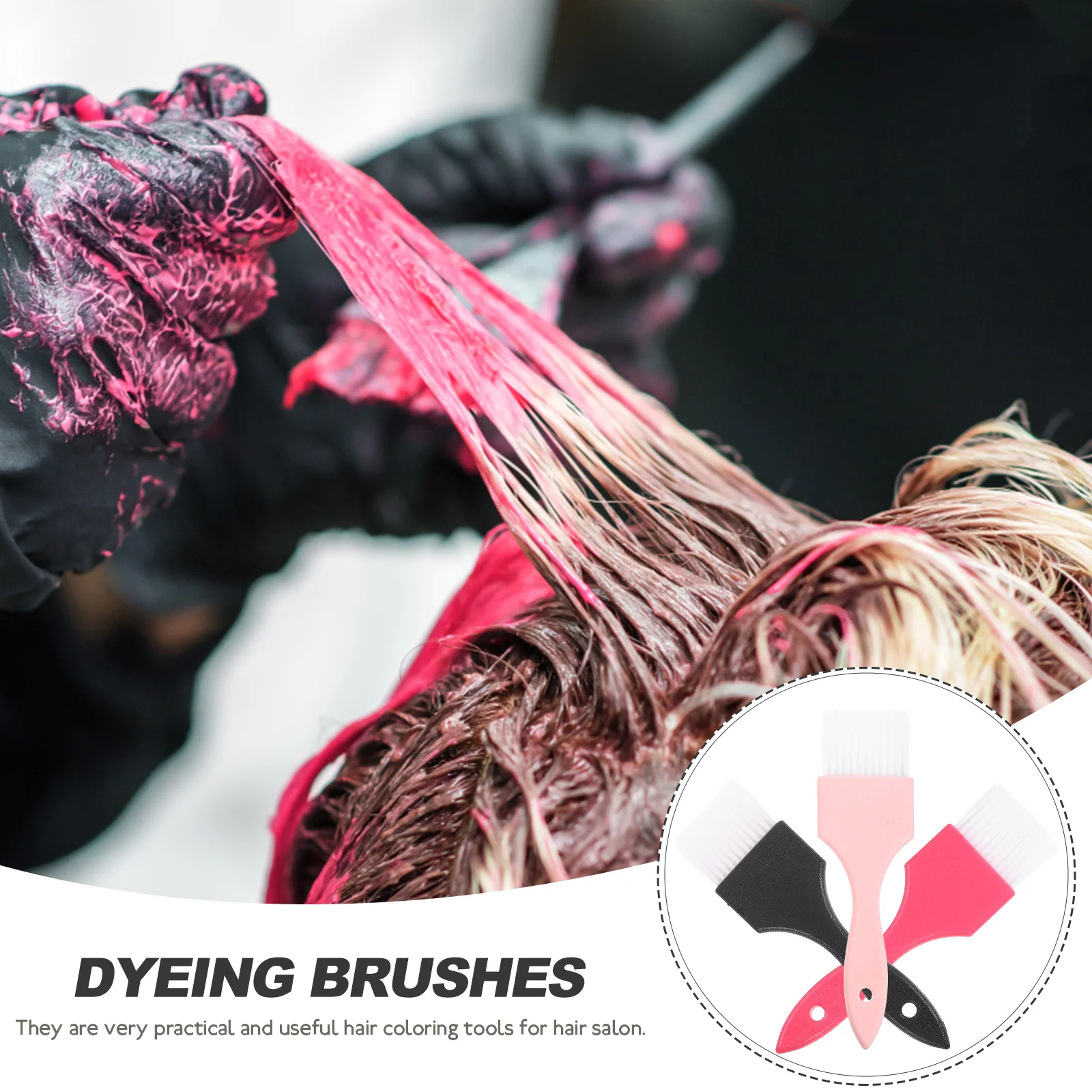 

3 шт., парикмахерские кисти для краски, противоскользящие дизайнерские принадлежности для салонов, ультра щетина, удобная обработка, точное окрашивание