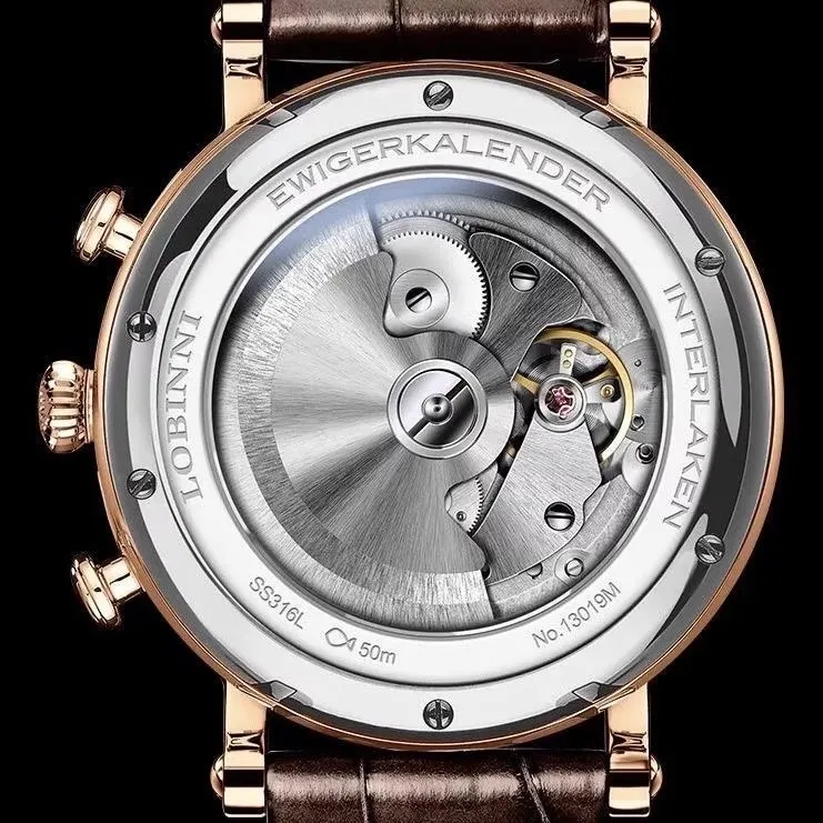 BORMAN, relojes mecánicos automáticos de lujo para hombres, calendario de movimiento de gaviota, reloj multifunción con cristal de zafiro, reloj resistente al agua