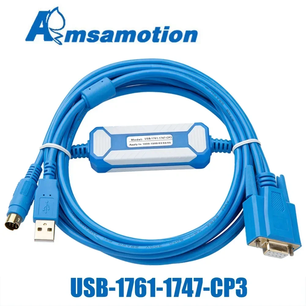 PLC Programming Cable USB-1761-1747-CP3 For AB SLC 5/03 5/04 5/05 MicroLogix1000/1200/1500 Series
