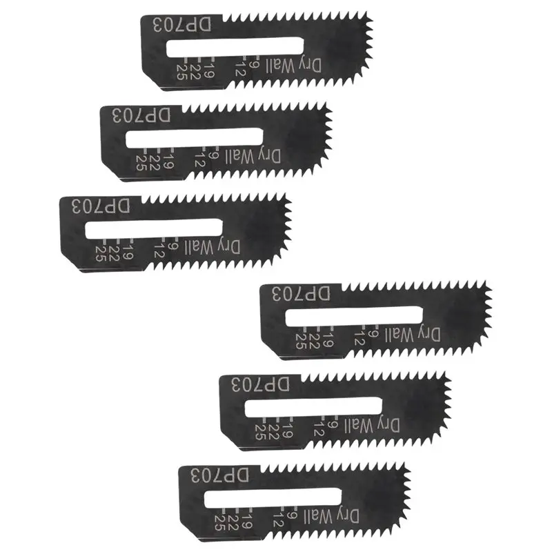 @@AB07 Hot Use 6-Pack Drywall Cut-Out Saw Blades For Cordless Cut-Out Saw, Cuts Drywall Up To 1-3/16Inch Thick (Depth Markings)