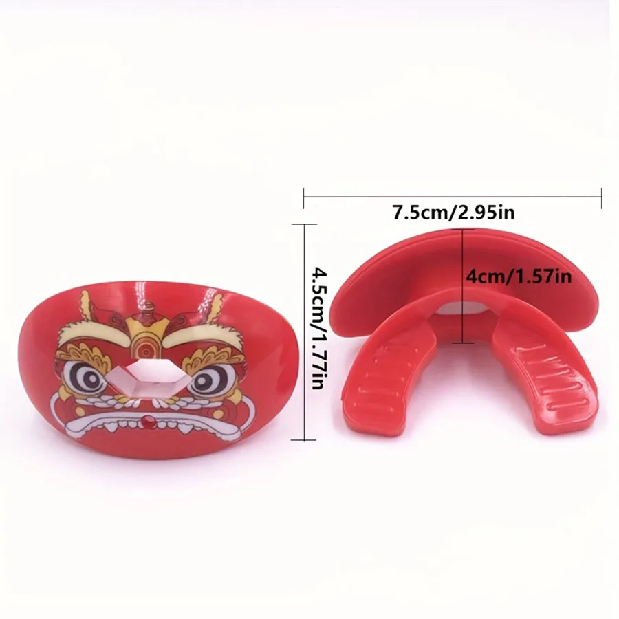 1PC High Impact Sports Rugby Football Mouth Guard Gum Guard Tooth Guard with Lip Protection Chrome