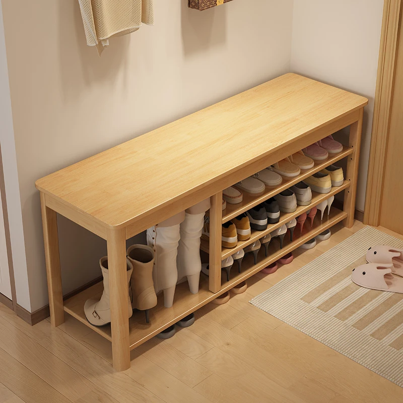 

Wooden Space Saving Shoe Shelf Show Shelves Foldable Slippers Designer Nordic Shoe Cabinet Plant Archivadores Salon Furniture