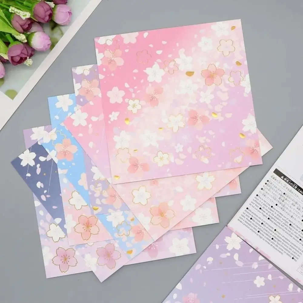 Kreatywność kwadratowe papier Origami Kid DIY Handmade dwustronnie kolorowanie Fold papier typu kraft dziewczyny dekoracje do scrapbookingu materiał