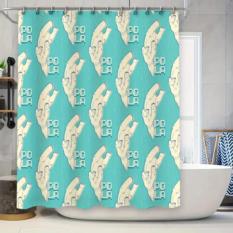 

Shower Curtain Vintage Abstract Pattern Waterproof Bathroom Decor Farmhouse Modern Fabric Backdrop Washable