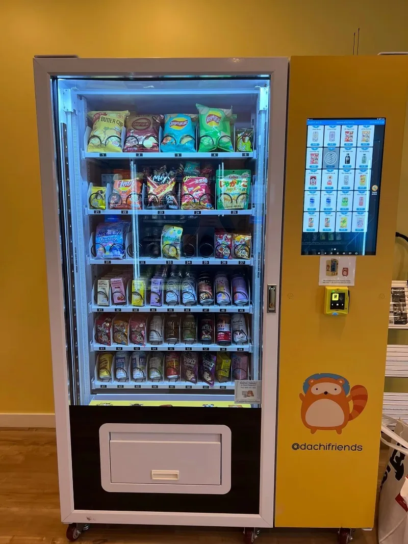 Máquinas de venda automática de bebidas refrigeradas Máquinas de venda automática de lanches combinadas de alimentos e bebidas