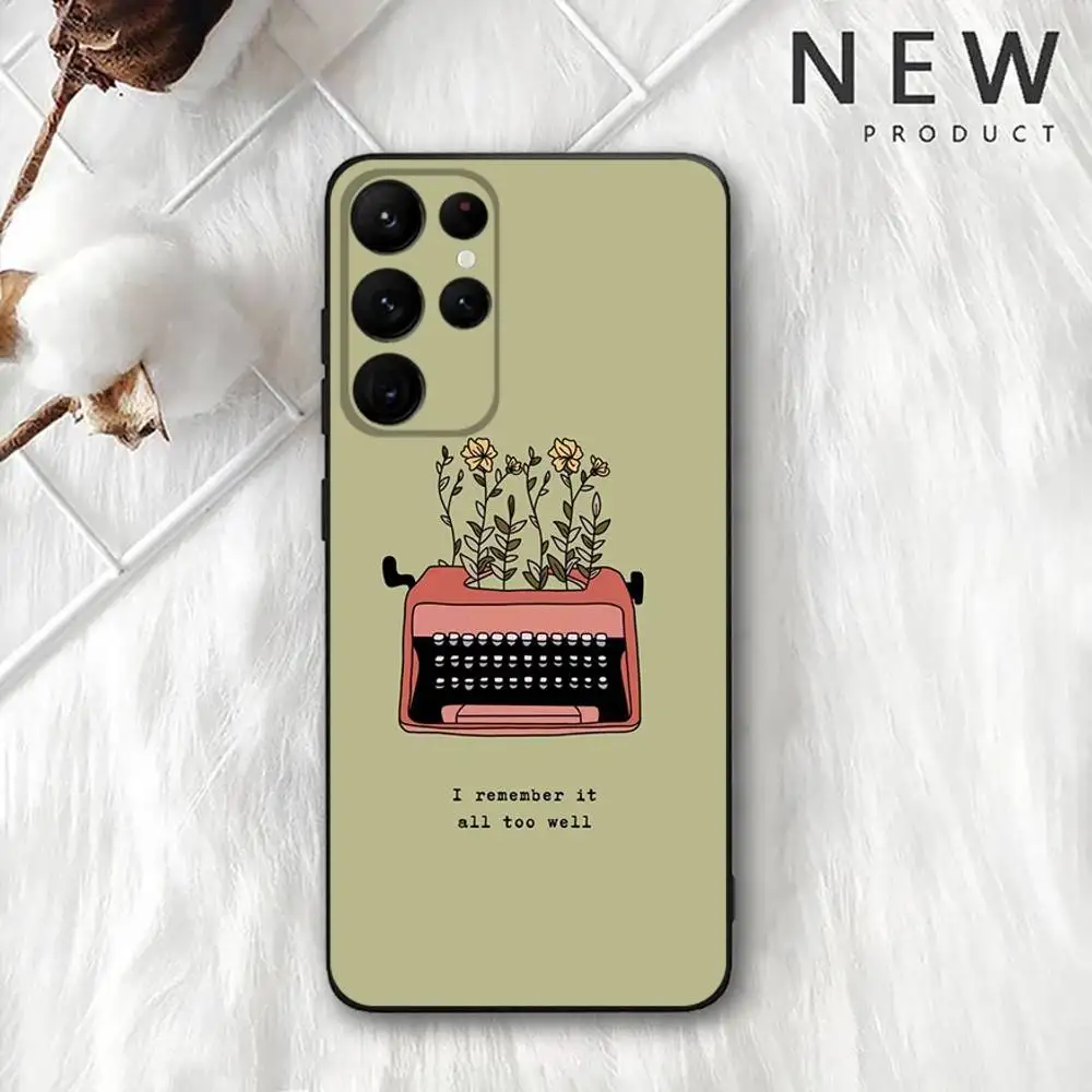 حافظة هاتف All Too Well Lyrics لهاتف Samsung S 25,24,23,22,30,21,10,9,Ultra,Plus,Lite,FE,4,5G حافظة ناعمة سوداء #5