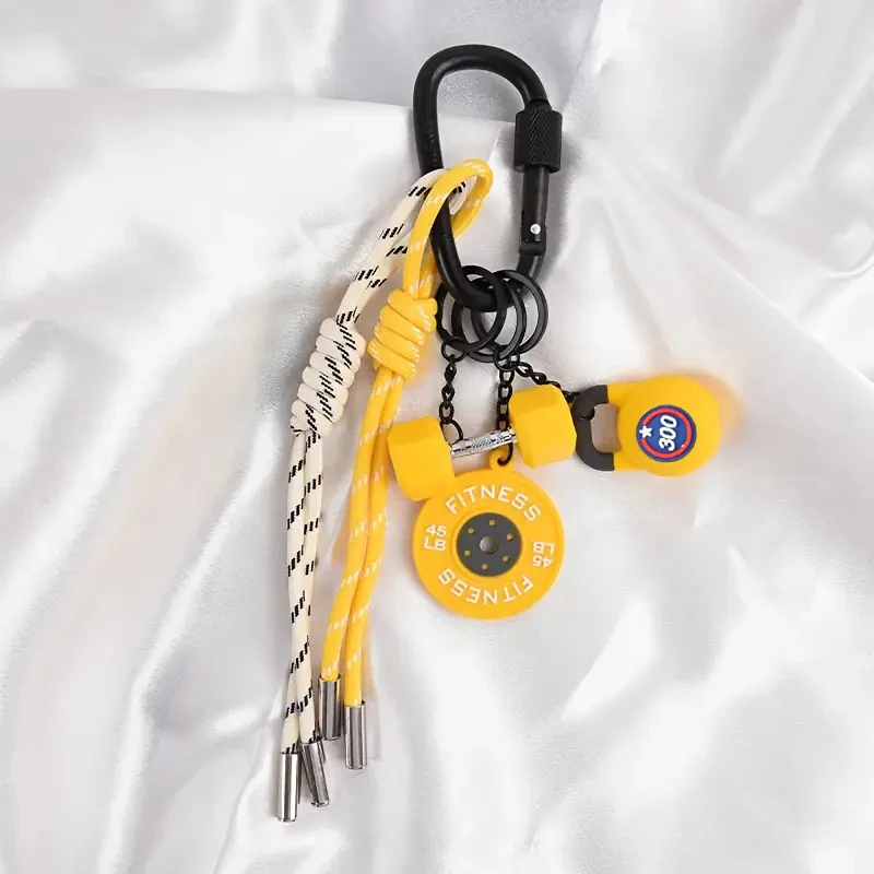 لوحات الحديد الصغيرة مفتاح سلسلة مستطيلة مشبك أكواب مياه محاكاة الدمبل كيرينغ حقيبة الإبداعية سحر