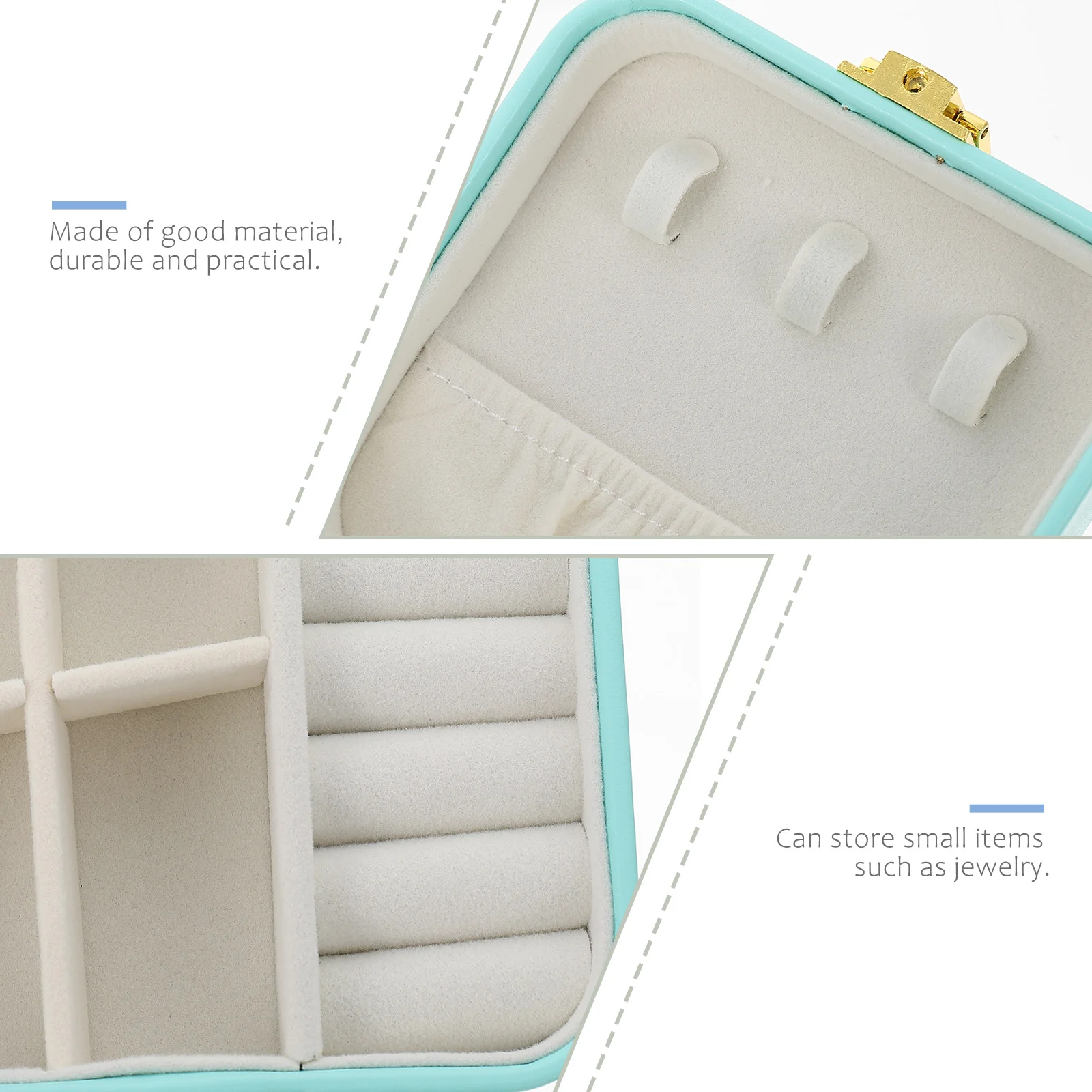 

Holder Jewelry Storage Box Travel Cases for Women Organizer Necklace Blue Flannel Bridesmaid