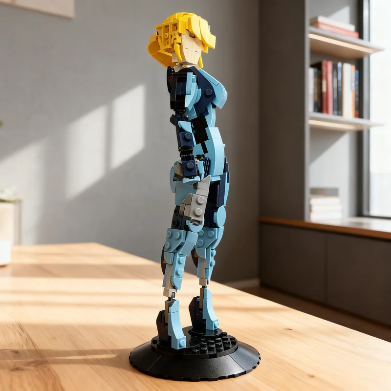 236pcs MOC Samus Zero Suit Model Building Blocks Art DIY Education Collection Idea Craft Creative 3D Display Assemble Brick