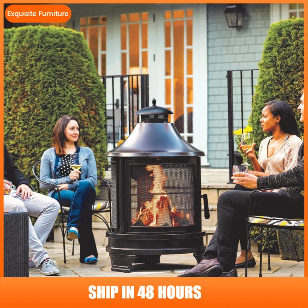 

Garden Metal Outdoor heating furnace for backyard 2 in 1 Fire Pit for Outdoor