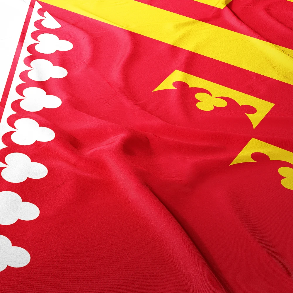 French Flag of Alsace 3ft x 5ft Polyester Banner Flying 90* 150cm Double Penetration  Custom Outdoor Indoor Double Stitching