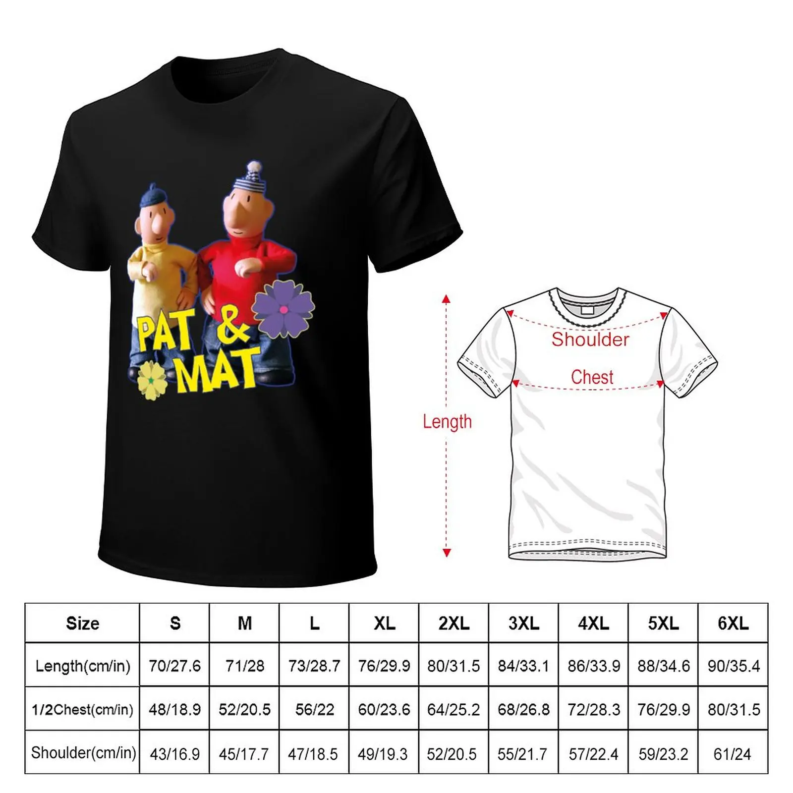 The neighbors Pat and Mat are two funny dolls who solve tricky problems, a nice retro series from the Czech Republic for T-Shirt