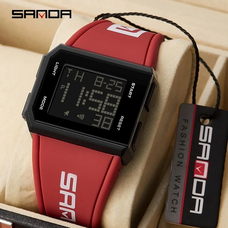 

SANDA 9003 New Fashion Men's Watches 50M Waterproof Sports Watch for Male LED Electronic Digital Wristwatches Relogio Masculino