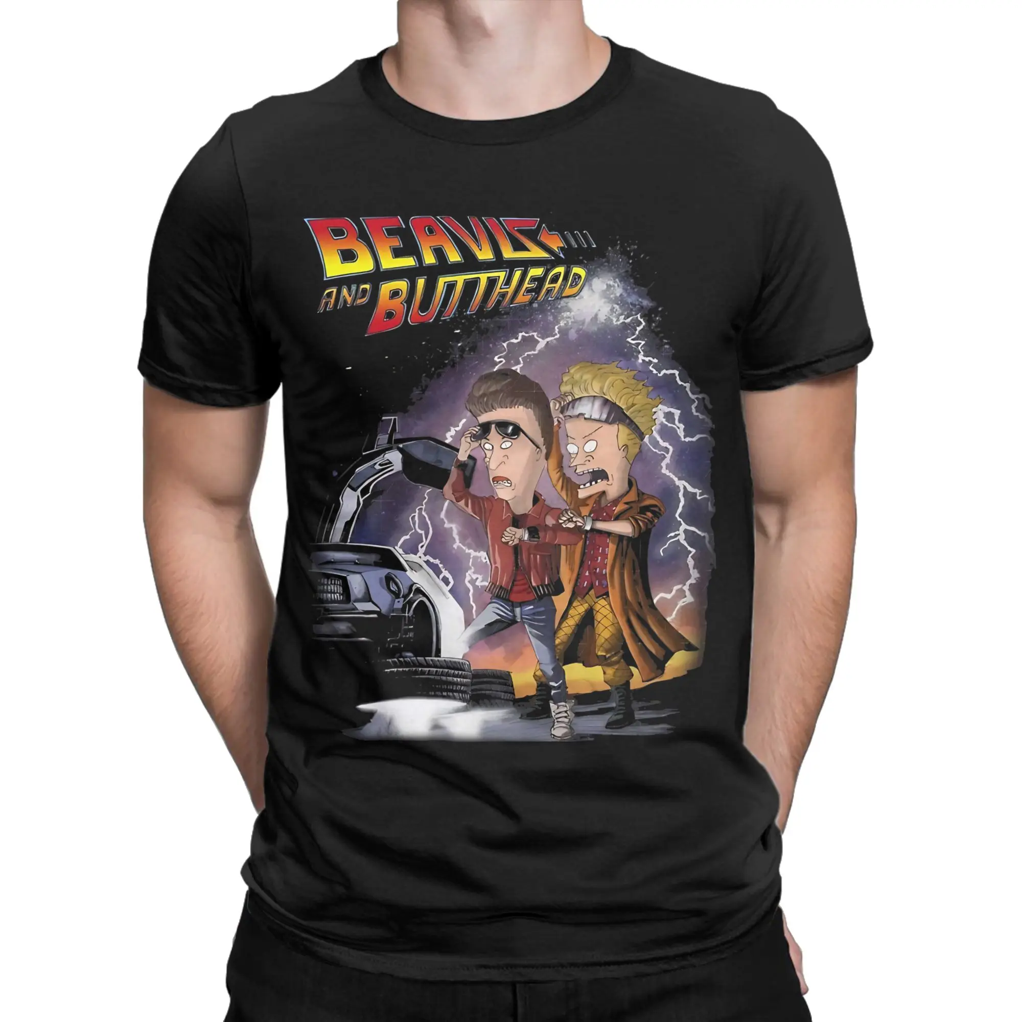 

Beavis and Butthead Nachos On The Couch T-Shirt For Men Women 100%Cotton Clothes Kawaii Crewneck Short Sleeve