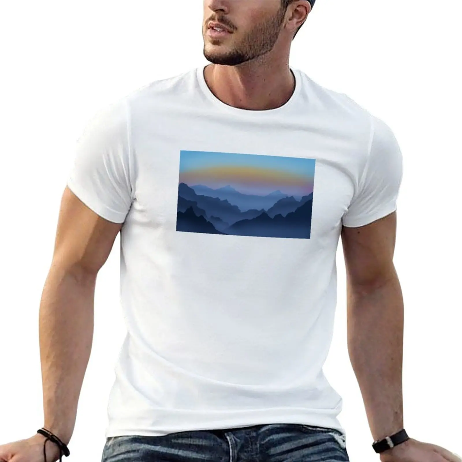 Misty Mountains T-Shirt cotton graphic tees vintage t shirts Men's t-shirt
