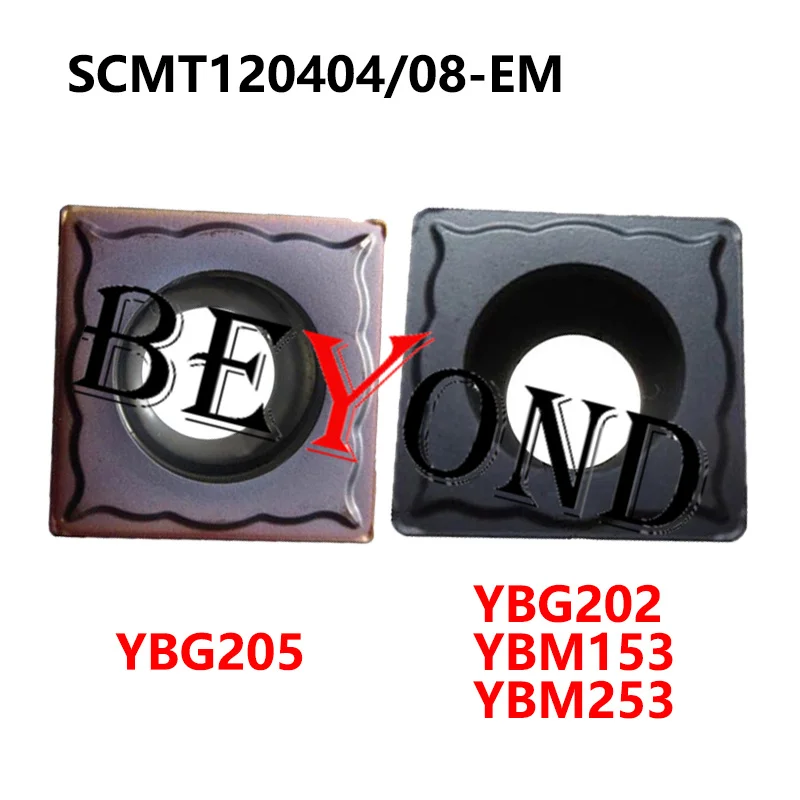 

100% Original SCMT120404-EM YBG202 YBM253 SCMT120408-EM YBG205 YBM153 SCMT120412-EM Carbide Inserts For Stainless Steel SCMT CNC