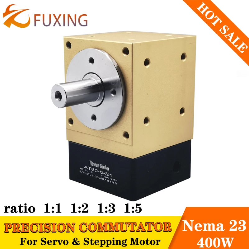 Imagem -02 - Precisão Ângulo Direito Redutor Planetário Caixa de Velocidades Nema Comutador 17 Stepping Stepper ou Servo Motor 100w Ratio 2:1 3:1 5:1 At42