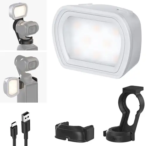 Imagen 1 del producto NEEWER-luz magnética para DJI OSMO Pocket 3, Mini accesorio de luz de relleno LED de plástico recargable para grabación de vídeo Vlog y Selfie