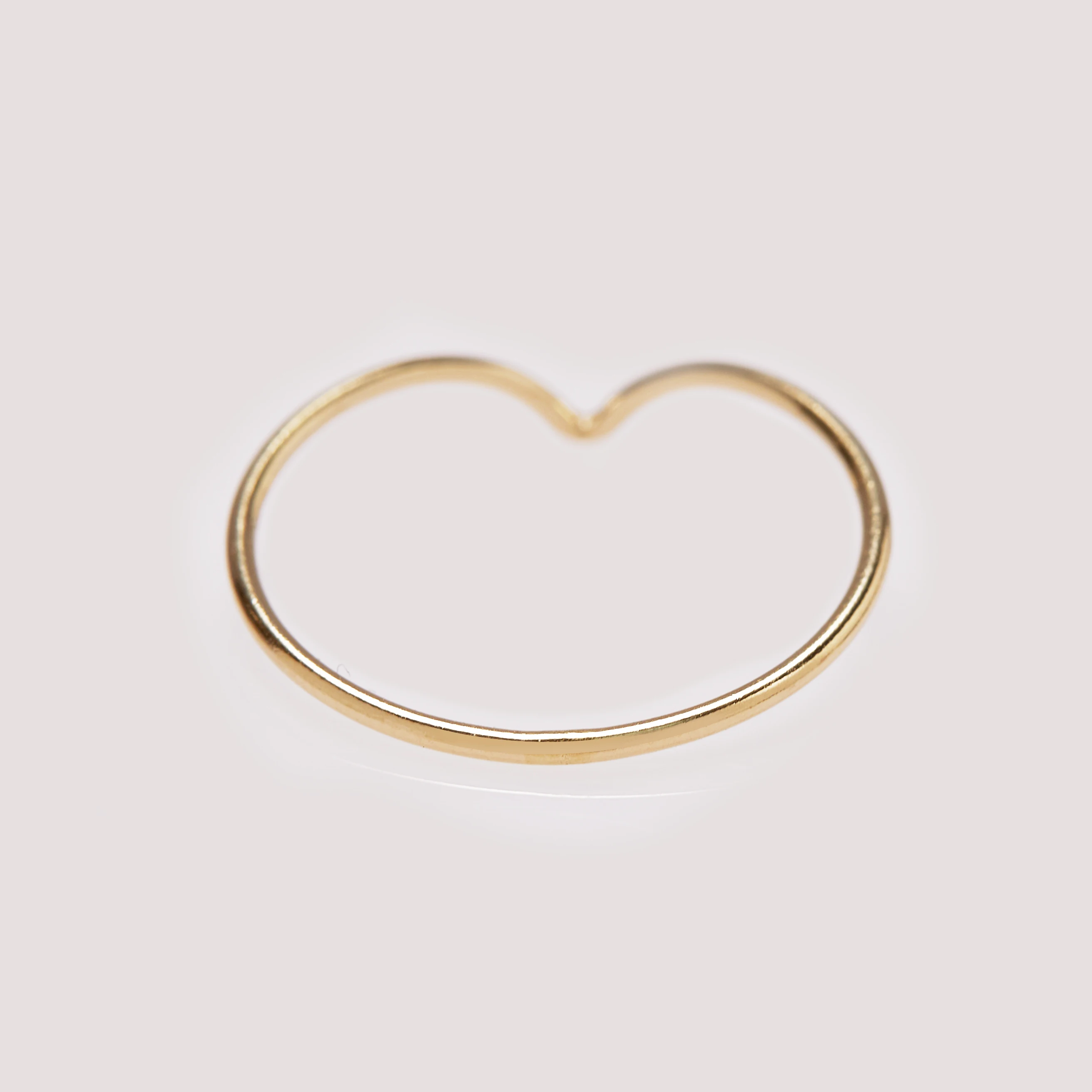 1 Stuks 1Mm Draad 14K Goud Gevulde V-Ring, Minimalistische Ring, Goud Gevulde Gebogen Band V-Ring, Stapelbare Ring, Diy Ring Levert 1294739