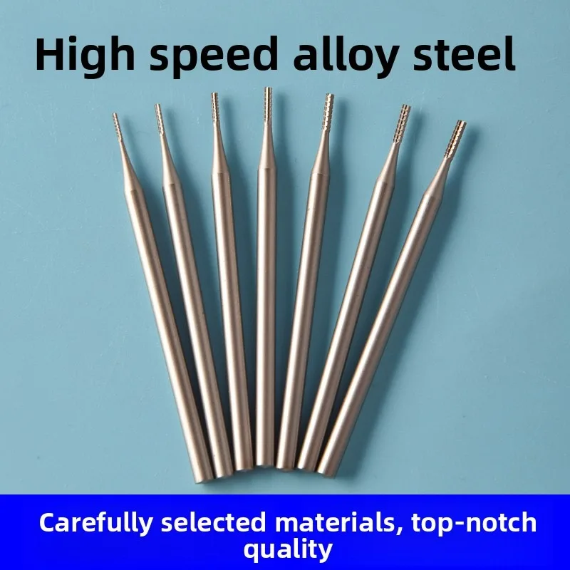 Straight Tooth Carving Burr for Electric Pen / Olive Pit Walnut Kernel Engraving Drill Bit / Mini Dental Micro Wood Carving Tool