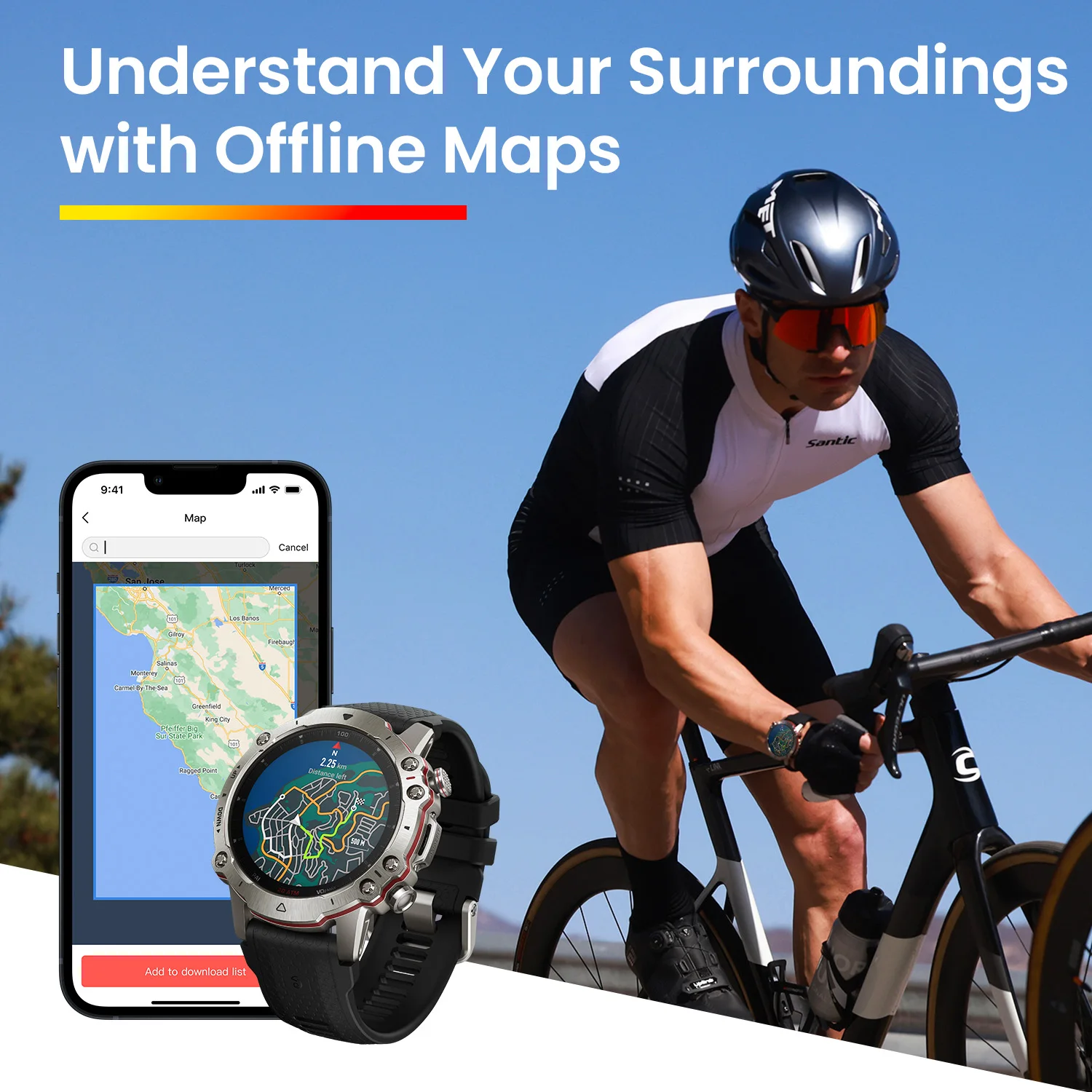 Amazfit-reloj inteligente Falcon para hombre, accesorio de pulsera deportivo de grado militar con doble banda y posicionamiento por satélite 6, GPS, nuevo producto